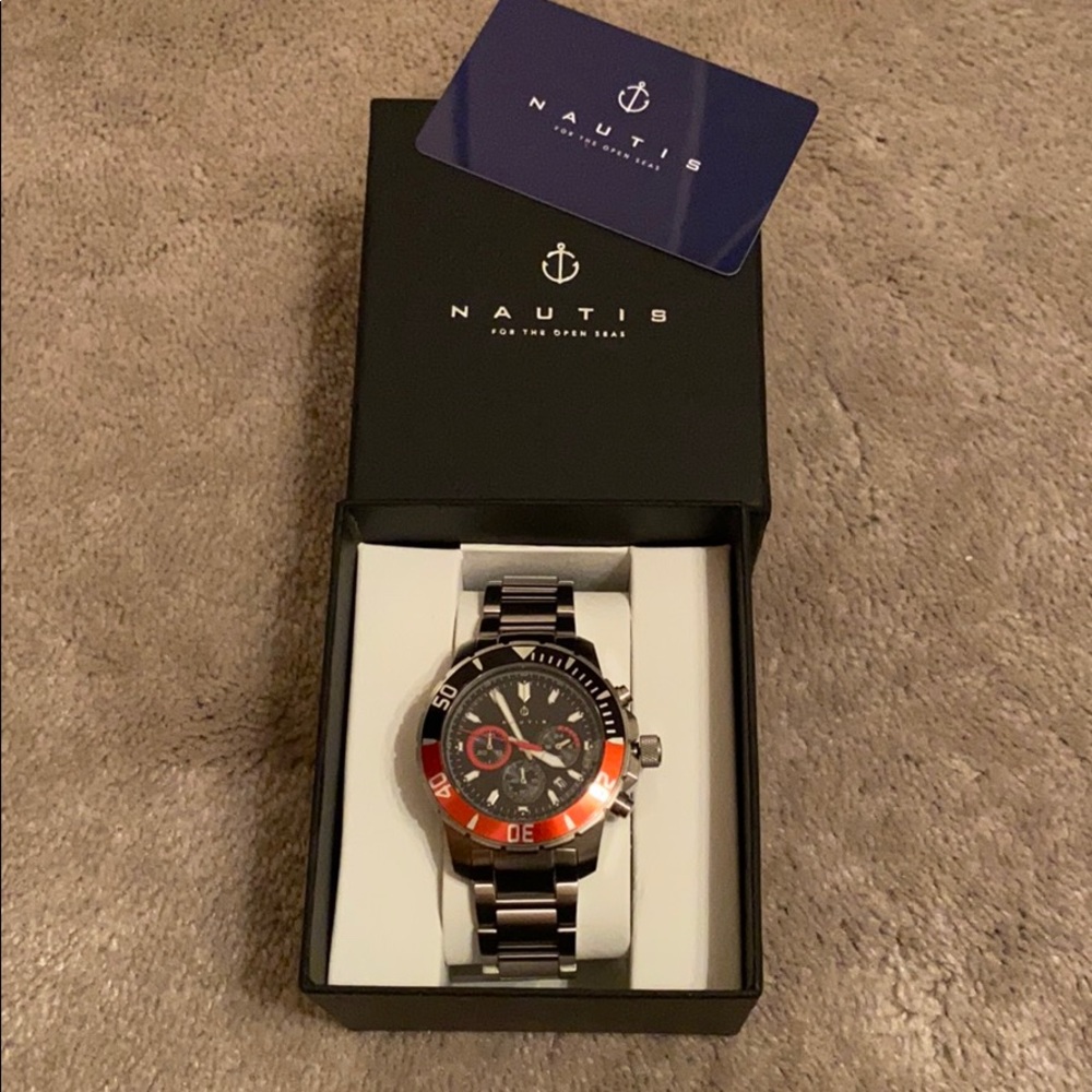 Nautis Dive Chrono 500 - Red & Black